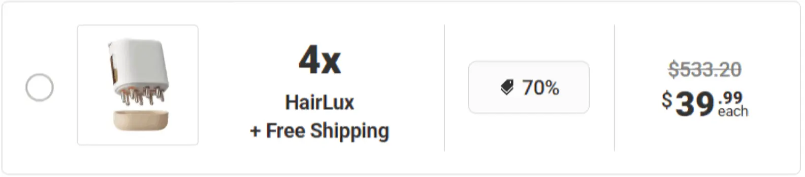 HairLux  price offer